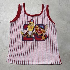 RARE Vintage Sesame Street Anniversary Childs Shirt Bert & Earnie Baseball #23